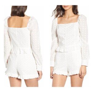 NEW Endless Rose Eyelet Button Peasant Blouse XS